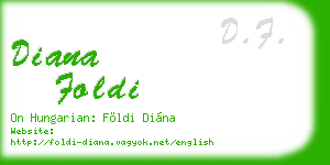 diana foldi business card