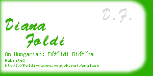 diana foldi business card